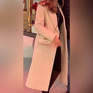 Club Monaco Ivory Boucle Textured Coat